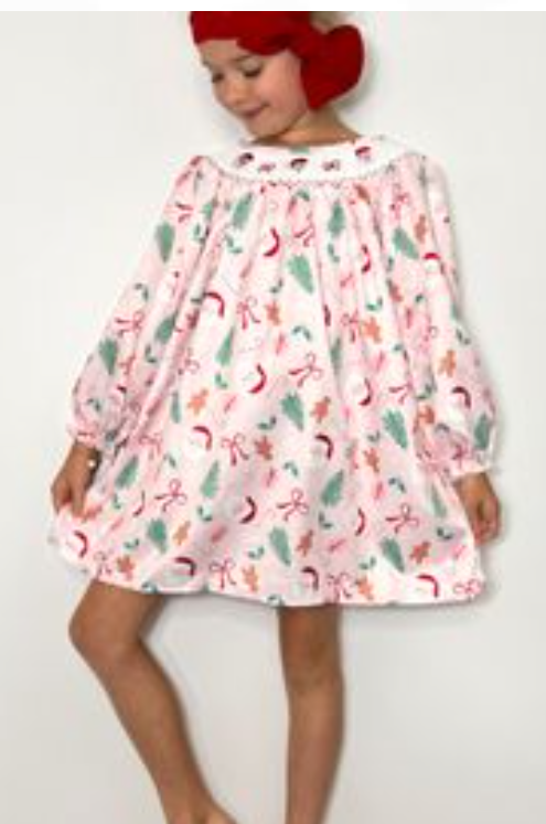 Santa Claus Smocked Dress