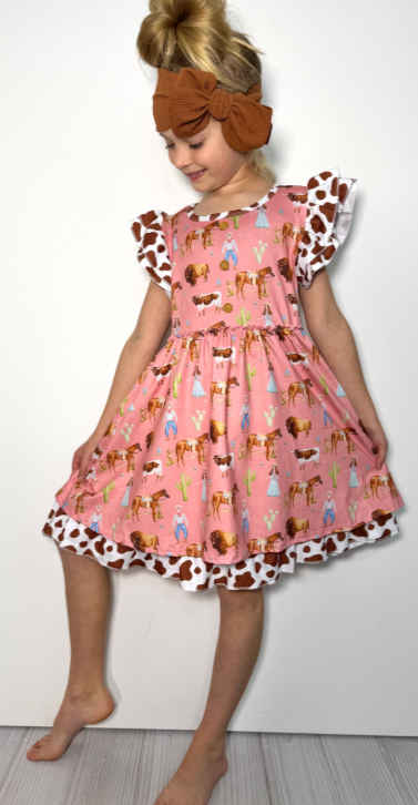 Sadie Mae Cow Dress