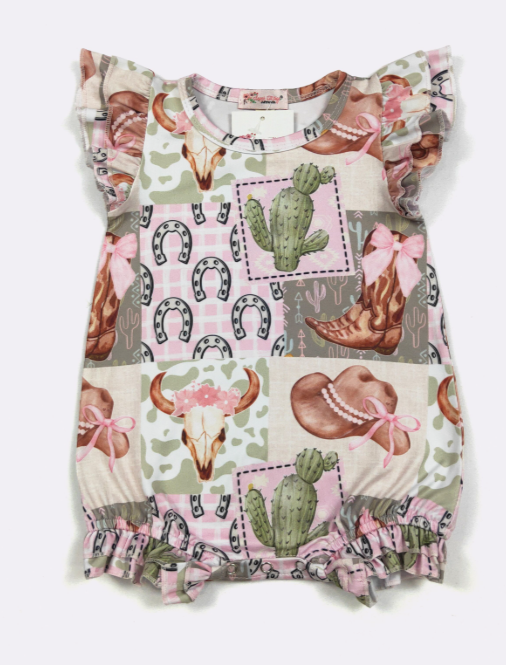 Rootin Tootin Baby Romper
