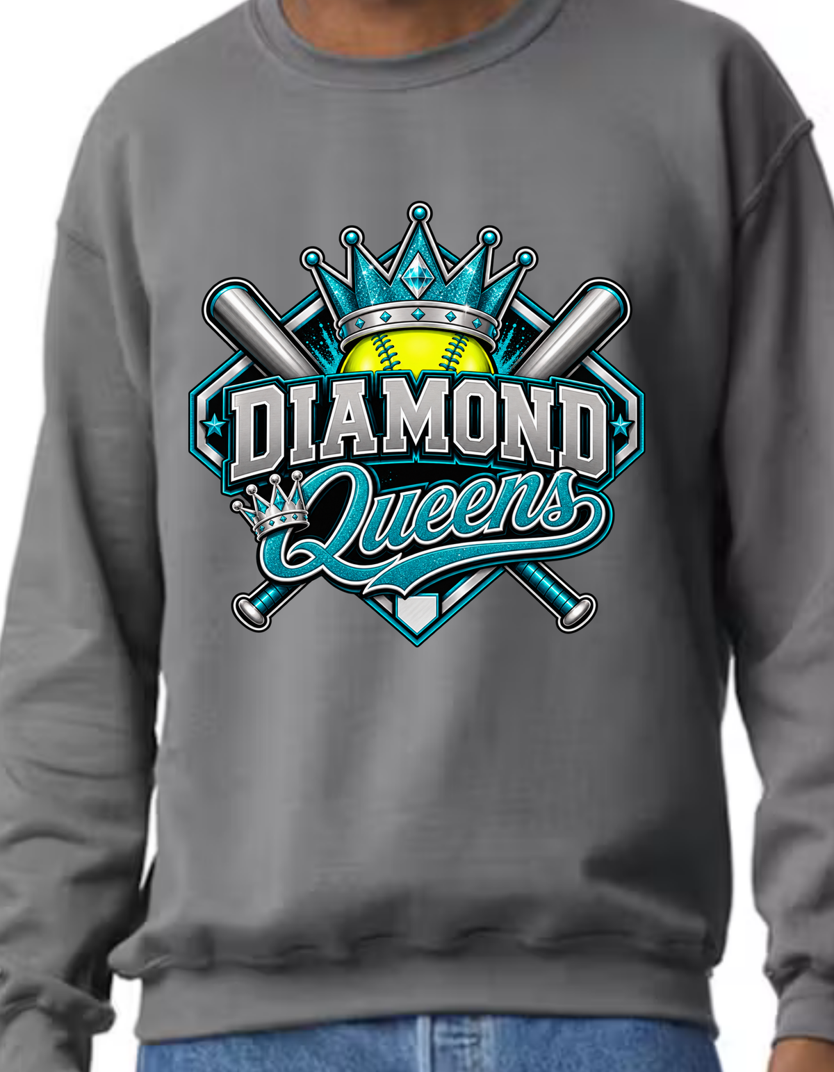 Diamond Queens Sweatshirt FRONT and BACK