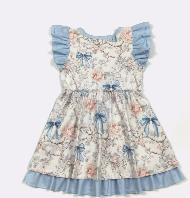 Blue Vintage Flower