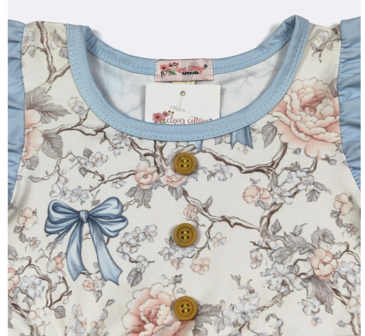Blue Vintage Flower