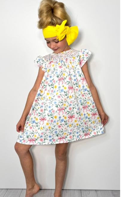 Bow Garden Smocked Dress