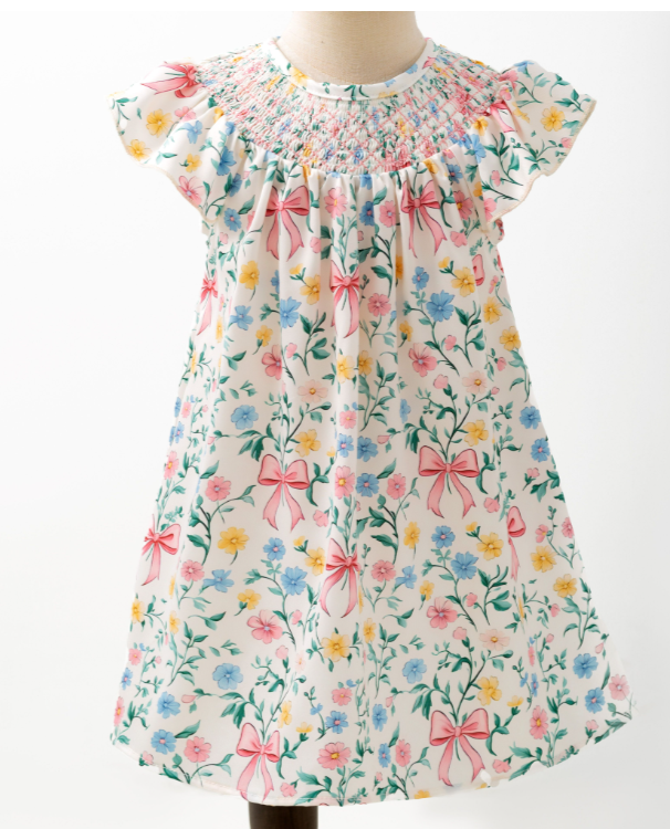 Bow Garden Smocked Dress