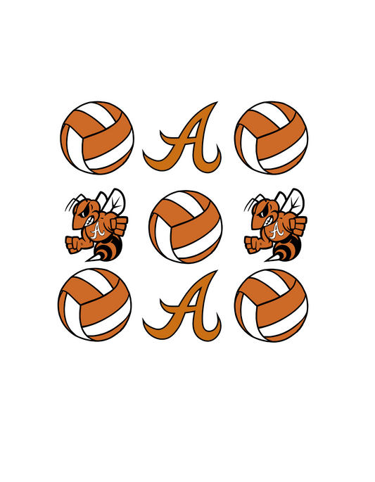Jackets Volleyball Tic Tac Toe